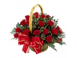 Ruby Roses - 24 Stems Basket